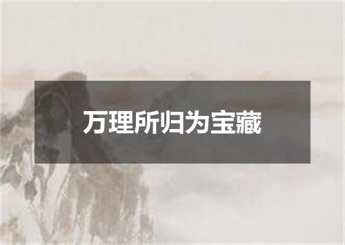 万理所归为宝藏