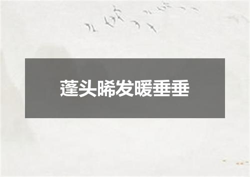 蓬头晞发暖垂垂