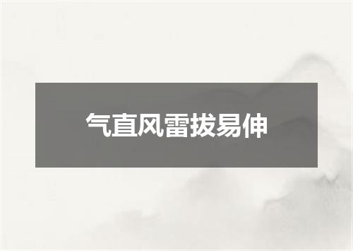 气直风雷拔易伸