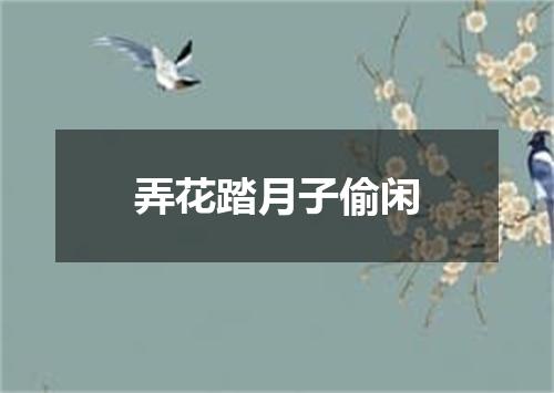 弄花踏月子偷闲
