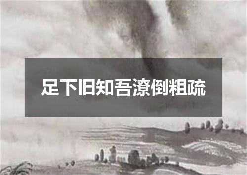 足下旧知吾潦倒粗疏