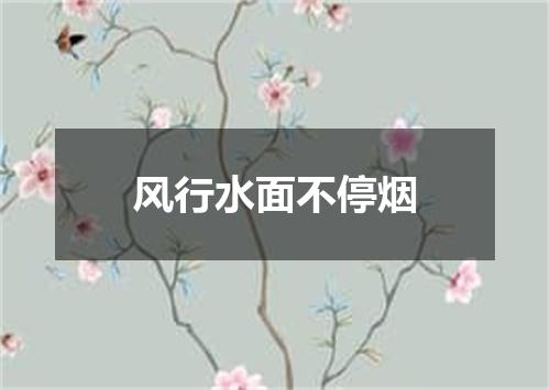 风行水面不停烟