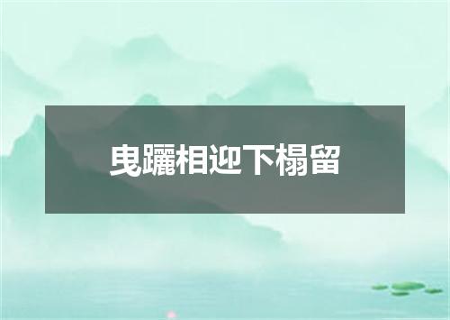 曳躧相迎下榻留