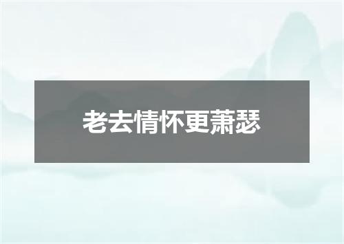 老去情怀更萧瑟