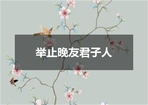 举止晚友君子人