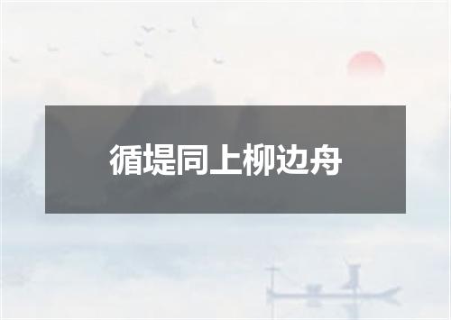 循堤同上柳边舟