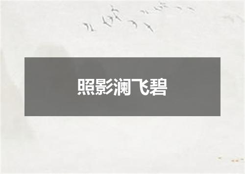 照影澜飞碧
