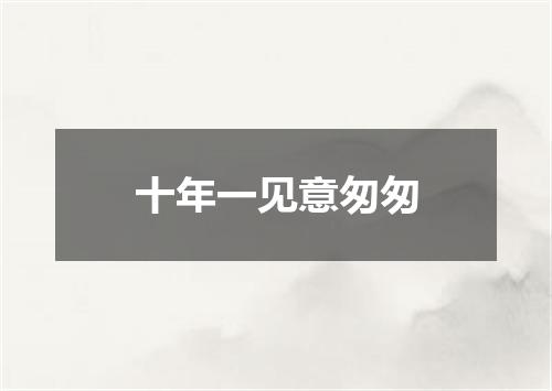 十年一见意匆匆