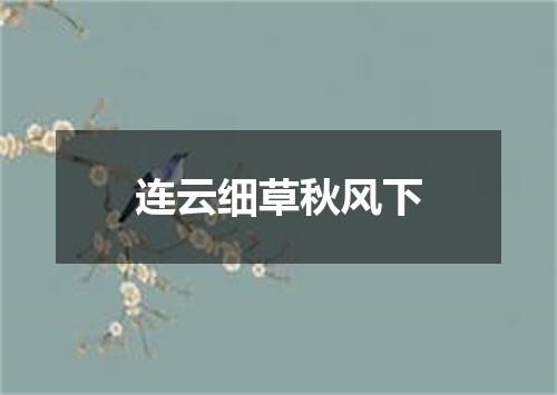 连云细草秋风下