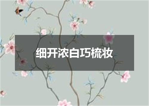 细开浓白巧梳妆