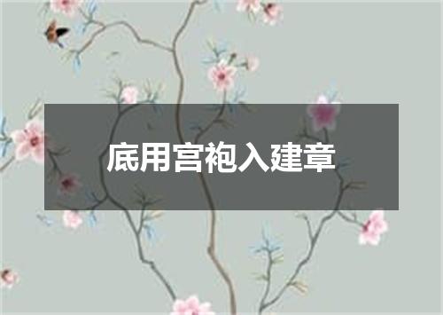 底用宫袍入建章