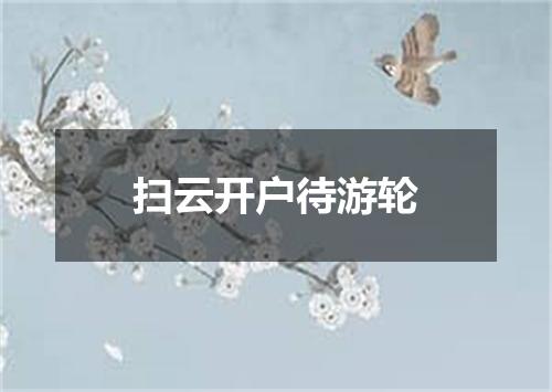 扫云开户待游轮
