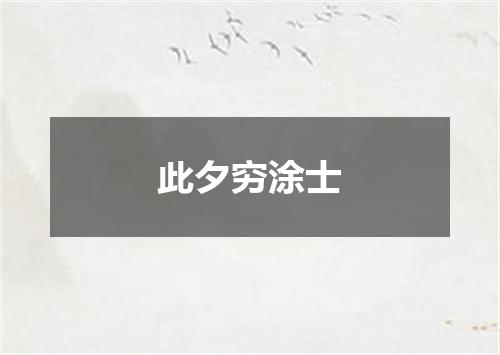 此夕穷涂士