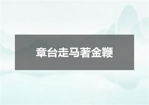 章台走马著金鞭