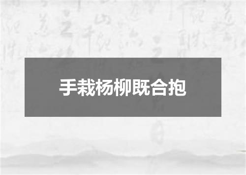 手栽杨柳既合抱