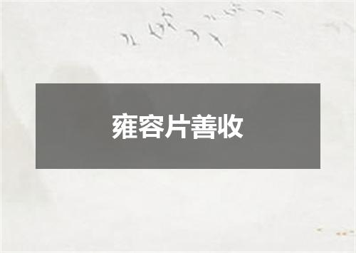 雍容片善收