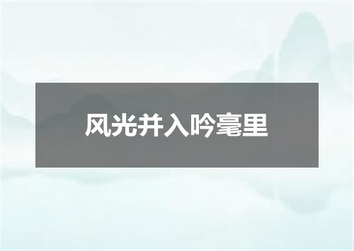 风光并入吟毫里