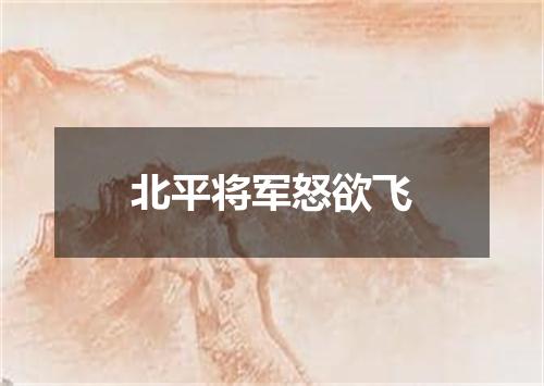 北平将军怒欲飞
