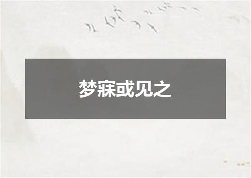 梦寐或见之