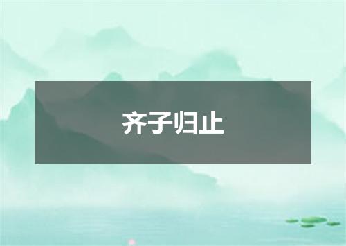 齐子归止