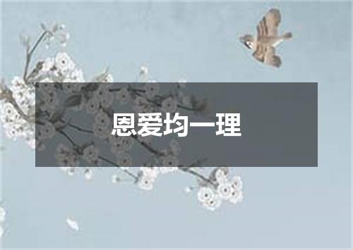 恩爱均一理