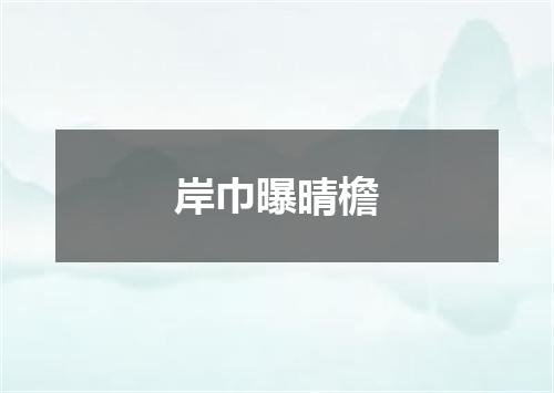 岸巾曝晴檐