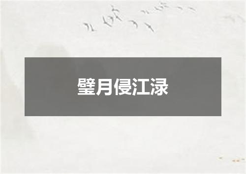 璧月侵江渌