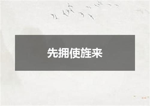 先拥使旌来