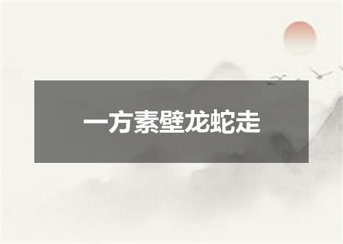一方素壁龙蛇走