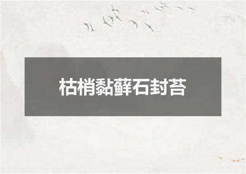 枯梢黏藓石封苔