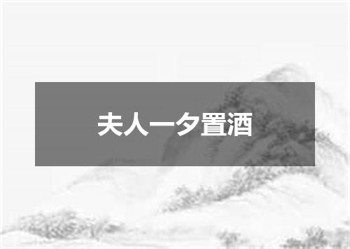 夫人一夕置酒