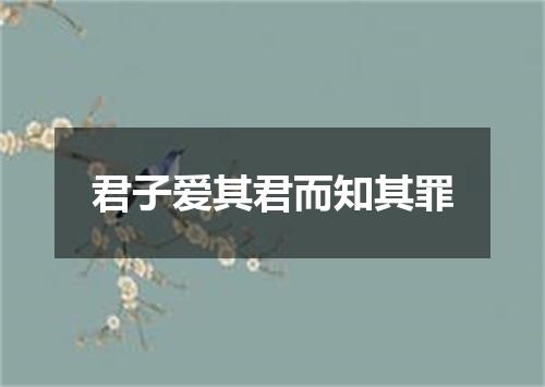 君子爱其君而知其罪