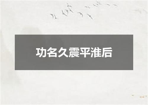 功名久震平淮后