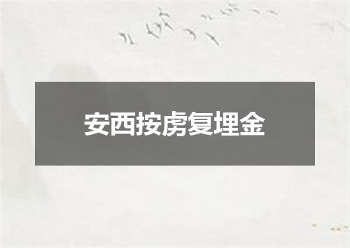 安西按虏复埋金