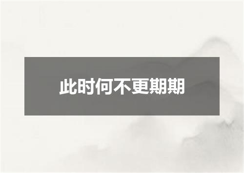 此时何不更期期