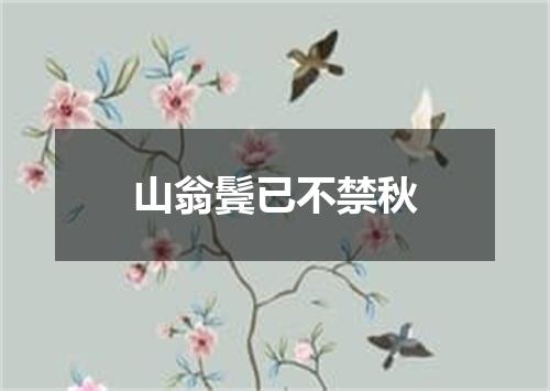 山翁鬓已不禁秋