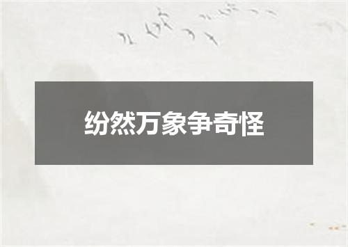纷然万象争奇怪