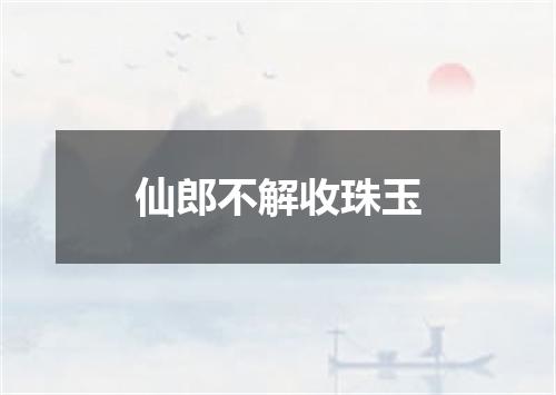 仙郎不解收珠玉