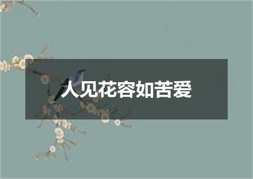 人见花容如苦爱
