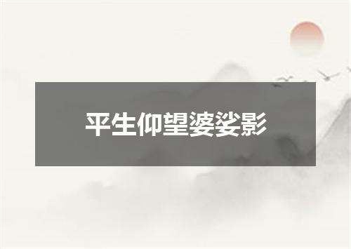 平生仰望婆娑影