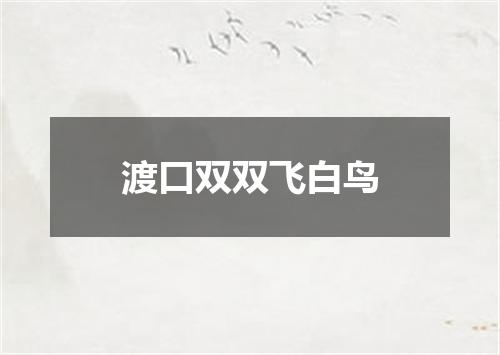 渡口双双飞白鸟