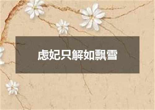 虑妃只解如飘雪