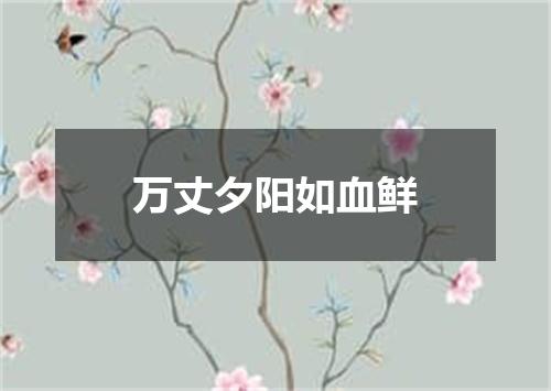 万丈夕阳如血鲜