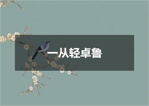 一从轻卓鲁