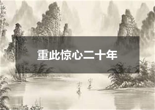 重此惊心二十年