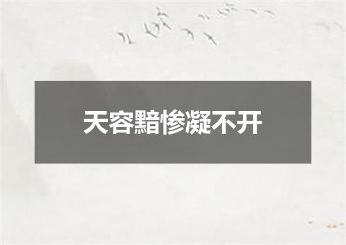 天容黯惨凝不开