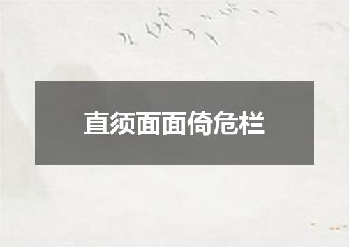 直须面面倚危栏