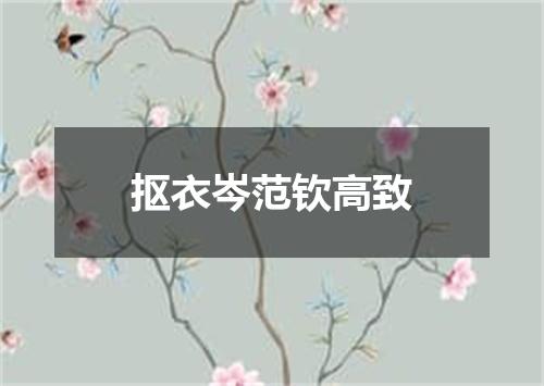 抠衣岑范钦高致