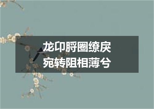 龙卬脟圈缭戾宛转阻相薄兮