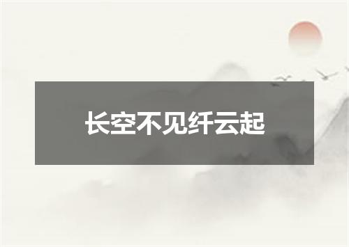 长空不见纤云起